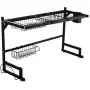 Кухонна сушарка для посуду No Brand Kitchen Rack 65х32х52 см Чорний (2103354319)