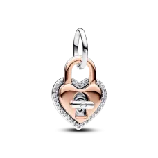 Срібна намистина No Brand Замок у формі серця 783079C01