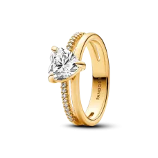 Срібна каблучка No Brand Серце з двома обертами 163100C01 50