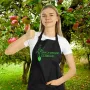 Фартух чорний кухонний з принтом для дачника Захоплений садівник ФА000775 Кавун