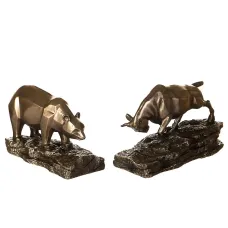 Декоративна фігурка Bull 18x10 cm та Bear 16x10 cm Veronese Декоративна фігурка Bull 18x10 cm та Bear 16x10 cm Veronese