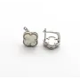 Серьги клевер Van Cleef с перламутром Maxi Silver 9426 1.2 см Серебристый