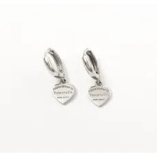 Серьги Tiffany сердца Maxi Silver 9407 2.5 см Серебристый