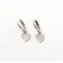 Серьги Tiffany сердца Maxi Silver 9407 2.5 см Серебристый