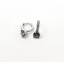 Серьги с фианитом Maxi Silver 9406 1.8х1.4 см Разноцветный