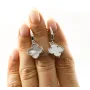 Сережки Van Cleef з перламутром Maxi Silver 9399 1.4х3 см Сріблястий