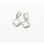 Сережки Van Cleef з перламутром Maxi Silver 9399 1.4х3 см Сріблястий