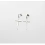 Серьги пусеты с крестами Maxi Silver 9385 4.5 см Серебристый