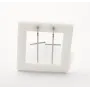 Серьги пусеты с крестами Maxi Silver 9385 4.5 см Серебристый