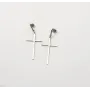 Серьги пусеты с крестами Maxi Silver 9385 4.5 см Серебристый