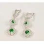 Сережки Maxi Silver 7078 4.2 см Сріблясто-зелений