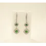 Сережки Maxi Silver 7078 4.2 см Сріблясто-зелений