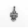 Масивний кулон хрест Козак Maxi Silver 9409 2.5х4 см Сріблястий