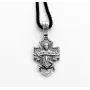 Масивний кулон хрест Козак Maxi Silver 9409 2.5х4 см Сріблястий