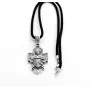 Масивний кулон хрест Козак Maxi Silver 9409 2.5х4 см Сріблястий