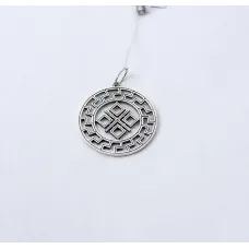 Підвіска оберіг макошу в колі Maxi Silver 9372 3.2 см Сріблястий
