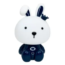 Нічник дитячий Зайчик з короною Mega Zayka MGZ-1405 Blue мережевий живлення від USB
