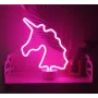 Настільний неоновий нічник Єдиноріг Pink Angel 23х31 см