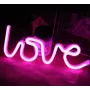 Настінний неоновий світильник нічник Angel Love рожевий