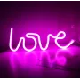 Настінний неоновий світильник нічник Angel Love рожевий