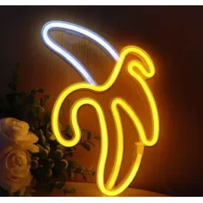Настінний неоновий світильник нічник Angel Банан