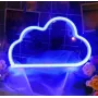 Настінний неоновий світильник нічник Хмара синій Angel