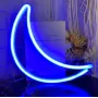 Настінний неоновий світильник нічник Місяць синій Angel