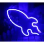 Настінний неоновий світильник нічник Ракета синя Angel