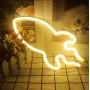 Настінний неоновий світильник нічник Ракета жовта Angel