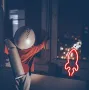 Настінний неоновий світильник нічник Ракета червона Angel
