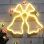 Настенный неоновый светильник ночник Колокольчики желтые Angel