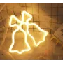 Настенный неоновый светильник ночник Колокольчики желтые Angel