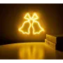 Настенный неоновый светильник ночник Колокольчики желтые Angel