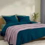 Плед-покрывало косичка COSAS 160х230 см Floral Knitted Braid Лиловый
