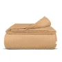 Плед-покривало косичка COSAS 160х230 см Sand Knitted Braid Теракотовий