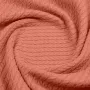 Плед-покривало косичка COSAS 160х230 см Amber Knitted Braid Помаранчевий