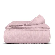 Плед-покривало косичка COSAS 240х260 см Blush Knitted Braid Сакура Плед-покривало косичка COSAS 240х260 см Blush Knitted Braid Сакура