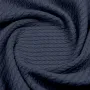Плед-покрывало косичка COSAS 240х260 см Navy Knitted Braid Сапфировый