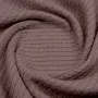 Плед-покривало косичка COSAS 240х260 см Mousse Knitted Braid Шоколадний