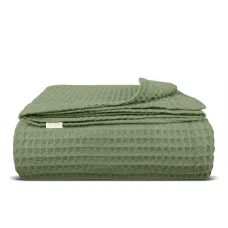 Плед-покривало вафельне COSAS 160х230 см Olive Greek Waffle Оливковий Плед-покривало вафельне COSAS 160х230 см Olive Greek Waffle Оливковий