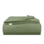 Плед-покрывало вафельное COSAS 160х230 см Olive Greek Waffle Оливковый