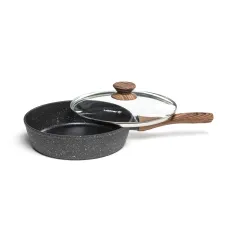Сотейник із кришкою Holmer Natural 24 см Чорний DF-42824-FAMWL Сотейник із кришкою Holmer Natural 24 см Чорний DF-42824-FAMWL