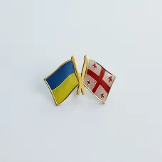 Значок Dobroznak Прапори України Грузії 26х17 мм (6094)
