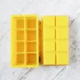 Форма для льоду ICE CUBE 5 cm Olin & Olin 8 кубиків жовта з кришкою