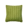 Вязаная наволочка ART KNIT Косы 45х45 см Зеленый (6752)