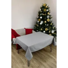 Скатерть Прованс Merry Christmas 120х132 см Серый (7421)