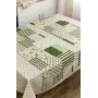 Скатерть Прованс Горох 120х136 см Бежево-зеленый (7566)
