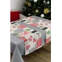 Скатертина Прованс Merry Christmas 132х180 см Сіро-білий (7426)