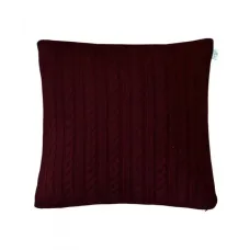 Вязаная наволочка Прованс SOFT 45х45 см Бордовый (3156)