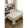 Скатертина Горох Прованс 136х220 см Бежевий (7583)